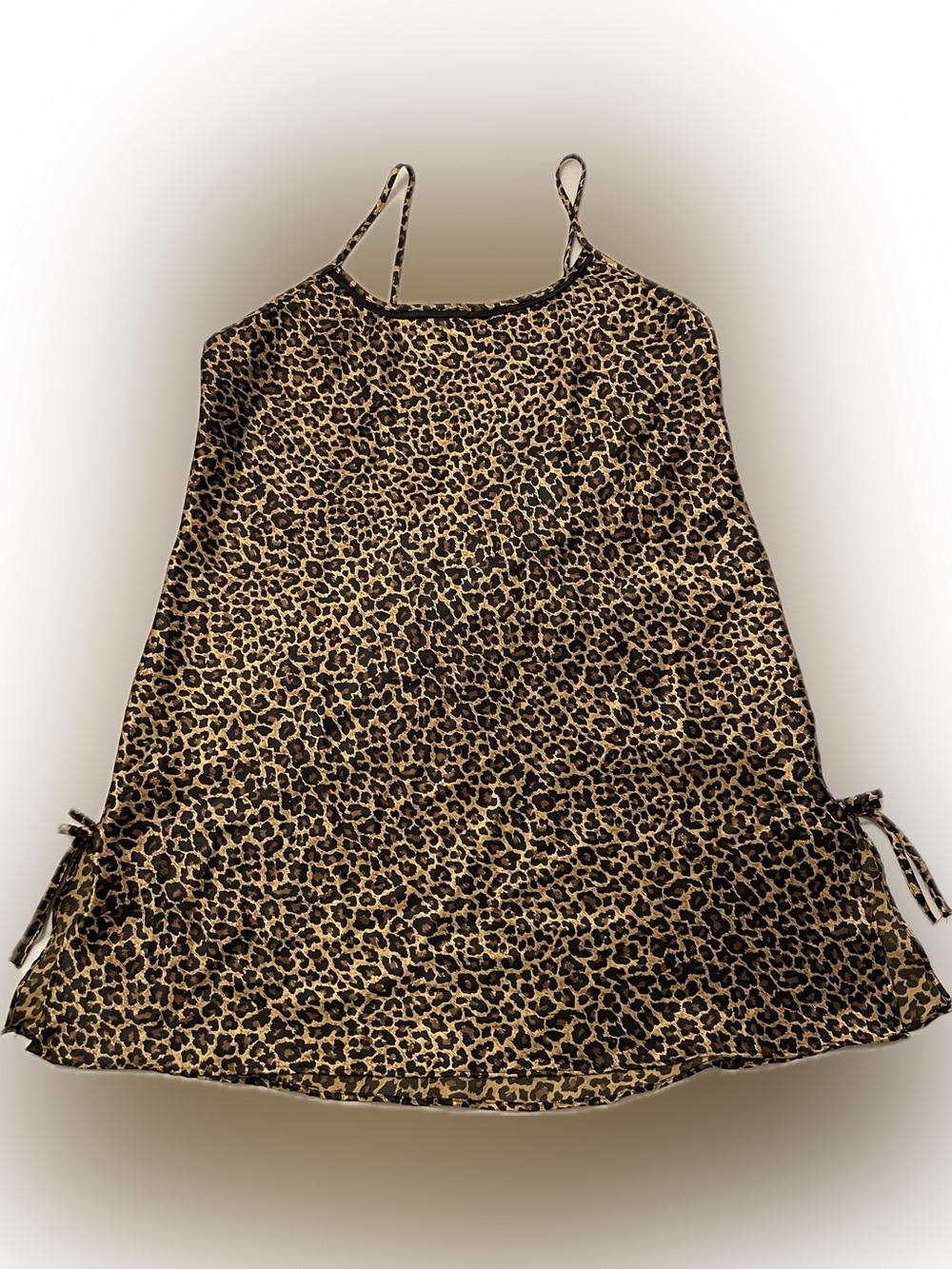 Gilligan & O'Malley Leopard-Print Satin Cami - Black & Brown